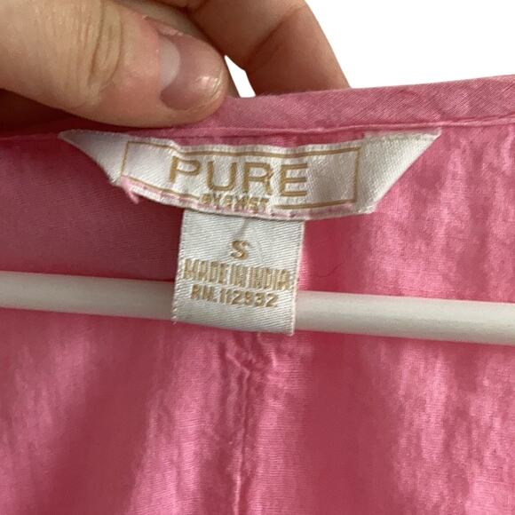 Pure Hem Ombre Embroidered Pink Midi Dress - Picture 5 of 9